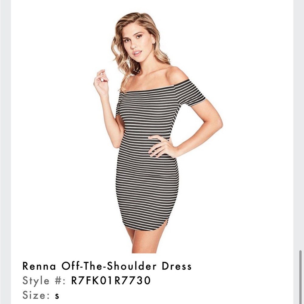 Guess tight-fitting strapless dress.